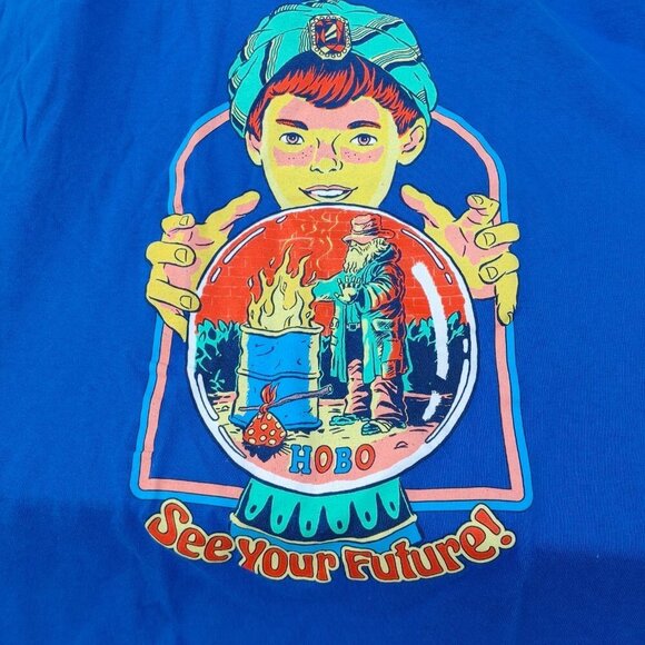 STEVEN RHODES See Your Future T-Shirt Men's Size Large BRIGHT BLUE - Picture 3 of 5